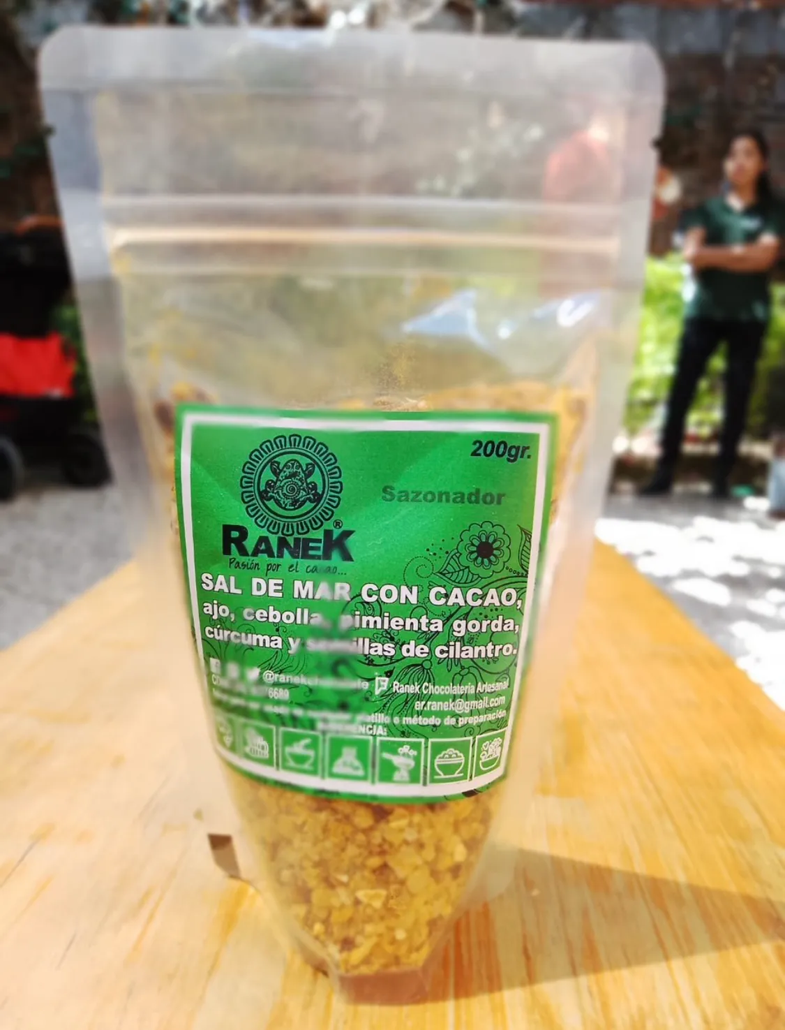 Condimento con sal de mar y cacao